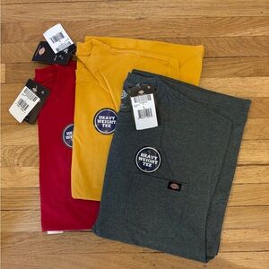 NWT Dickies, Heavyweight Short Sleeve Pocket T-Shirt bundle of 3 shirts, Size L
